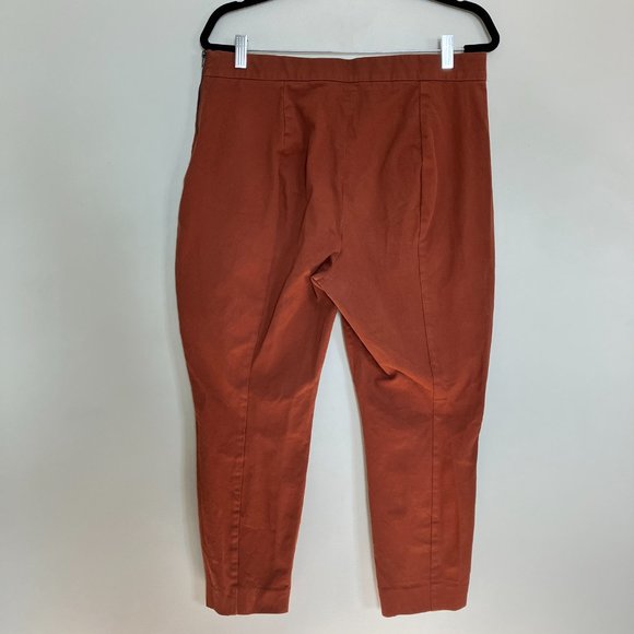 Everlane side zip stretch cotton pants orange size 16 - Picture 5 of 9